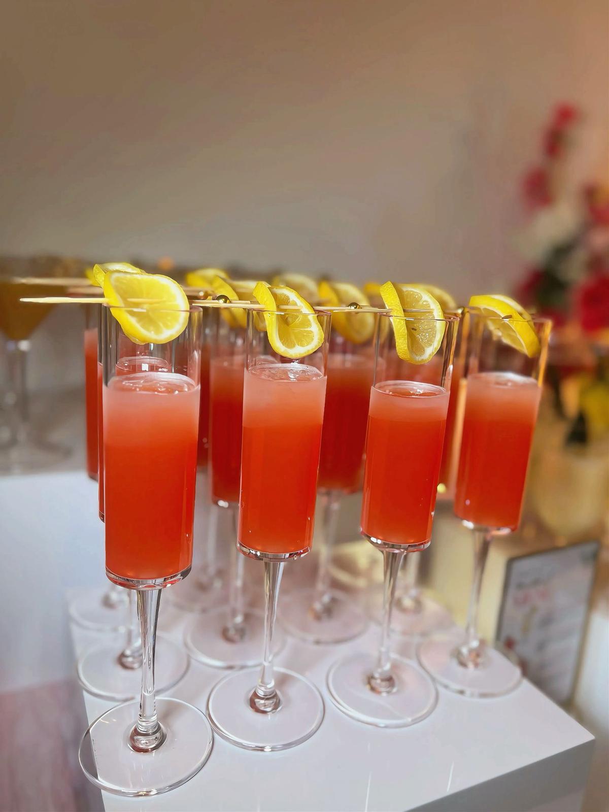 Premium Mijays Bar signature mocktail lineup at a luxury event